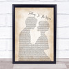 Bruno Mars Talking To The Moon Man Lady Bride Groom Wedding Song Lyric Print