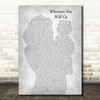 The Calling Wherever You Will Go Mother & Baby Grey Song Lyric Music Art Print