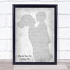 Bon Jovi Thank You For Loving Me Mother & Child Grey Song Lyric Print