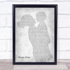Lighthouse Family Ocean Drive Mother & Child Grey Song Lyric Print