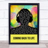 Pink Floyd Coming Back To Life Multicolour Man Headphones Song Lyric Print