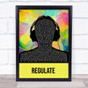Warren G Regulate Multicolour Man Headphones Song Lyric Print