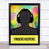 Mabel Finders Keepers Multicolour Man Headphones Song Lyric Wall Art Print