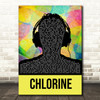 Twenty One Pilots Chlorine Multicolour Man Headphones Song Lyric Wall Art Print