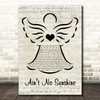 Bill Withers Ain't No Sunshine Music Script Angel Song Lyric Print