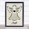 Sarah McLachlan Angel Music Script Angel Song Lyric Print
