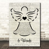 Wretch 32 6 Words Music Script Angel Song Lyric Print