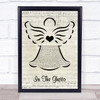 Elvis Presley In The Ghetto Music Script Angel Song Lyric Wall Art Print