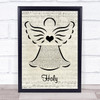 Florida Georgia Line Holy Music Script Angel Song Lyric Wall Art Print
