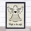Jam & Spoon Right in the night Music Script Angel Song Lyric Wall Art Print