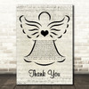 Led Zeppelin Thank You Music Script Angel Song Lyric Wall Art Print