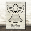 Bette Midler The Rose Music Script Angel Song Lyric Quote Music Print