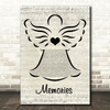 Maroon 5 Memories Music Script Angel Song Lyric Quote Music Print