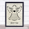 Mumford & Sons Lover's Eyes Music Script Angel Song Lyric Quote Music Print