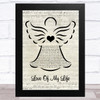 Queen Love Of My Life Music Script Angel Song Lyric Music Art Print