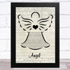Shaggy Angel Music Script Angel Song Lyric Music Art Print
