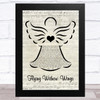 Westlife Flying Without Wings Music Script Angel Song Lyric Music Art Print