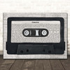 Imagine Dragons Demons Music Script Cassette Tape Song Lyric Print