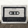 Pearl Jam Just Breathe Music Script Cassette Tape Song Lyric Print