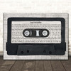 Pearl Jam Just Breathe Music Script Cassette Tape Song Lyric Print
