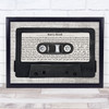 Phish Harry Hood Music Script Cassette Tape Song Lyric Print