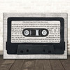 George Michael The First Time Ever I Saw Your Face Music Script Cassette Tape Song Lyric Print