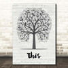 Darius Rucker This Music Script Tree Song Lyric Print