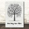 Elbow On A Day Like This Music Script Tree Song Lyric Print