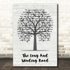 The Beatles The Long And Winding Road Music Script Tree Song Lyric Print