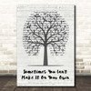 U2 Sometimes You Can't Make It On Your Own Music Script Tree Song Lyric Print