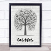 Freya Ridings Castles Music Script Tree Song Lyric Wall Art Print