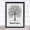 George Michael Round Here Music Script Tree Song Lyric Wall Art Print
