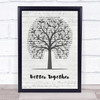Jack Johnson Better Together Music Script Tree Song Lyric Quote Music Print