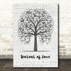 Jonathan Larson Seasons of Love Music Script Tree Song Lyric Quote Music Print