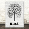 Linkin Park Numb Music Script Tree Song Lyric Quote Music Print