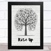Andra Day Rise Up Music Script Tree Song Lyric Music Art Print