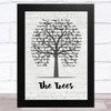 Rush The Trees Music Script Tree Song Lyric Music Art Print