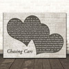 Snow Patrol Chasing Cars Landscape Music Script Two Hearts Song Lyric Print