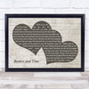 The Rankin Family Borders and Time Landscape Music Script Two Hearts Song Lyric Music Art Print