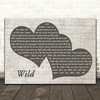 John Legend & Gary Clark Jr Wild Landscape Music Script Two Hearts Song Lyric Music Art Print