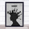 Buckcherry Sorry Musical Instrument Mohawk Song Lyric Wall Art Print