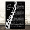 Queen Don't Stop Me Now Piano Song Lyric Print