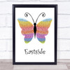 benny blanco, Halsey & Khalid Eastside Rainbow Butterfly Song Lyric Print