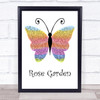 Lynn Anderson Rose Garden Rainbow Butterfly Song Lyric Print