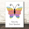 Nazareth Turn On Your Receiver Rainbow Butterfly Song Lyric Print