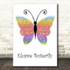 Val Doonican Elusive Butterfly Rainbow Butterfly Song Lyric Print