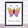 Britt Nicole The Sun Is Rising Rainbow Butterfly Song Lyric Print