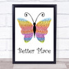 Rachel Platten Better Place Rainbow Butterfly Song Lyric Wall Art Print