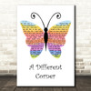 George Michael A Different Corner Rainbow Butterfly Song Lyric Wall Art Print