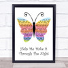Gladys Knight Help Me Make It Through The Night Rainbow Butterfly Song Lyric Wall Art Print